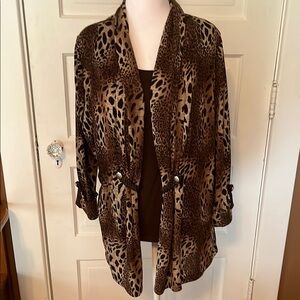 Elementz Leopard Print Cardigan